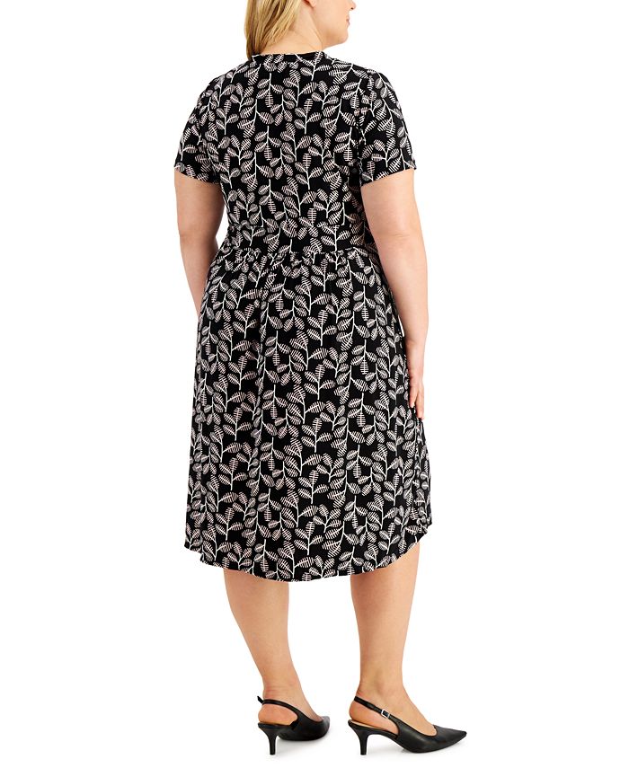 Kasper Plus Size Printed Knit Dress - Macy's
