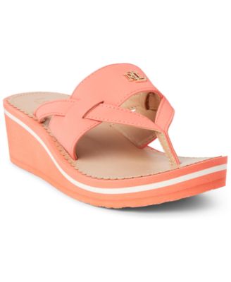 ralph lauren thong wedge sandals