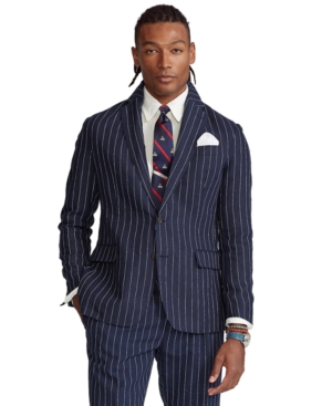 Polo Ralph Lauren Men's Polo Striped Slub Linen Sport Coat