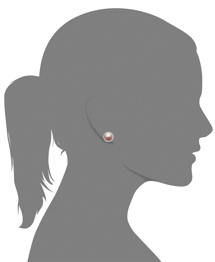 Belle de Mer - Pearl Earrings, 14k Gold Cultured Freshwater Pearl Stud Earrings (9mm)