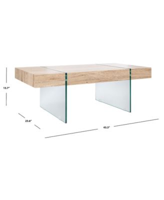 Jacob Rectangular Glass Leg Modern Coffee Table