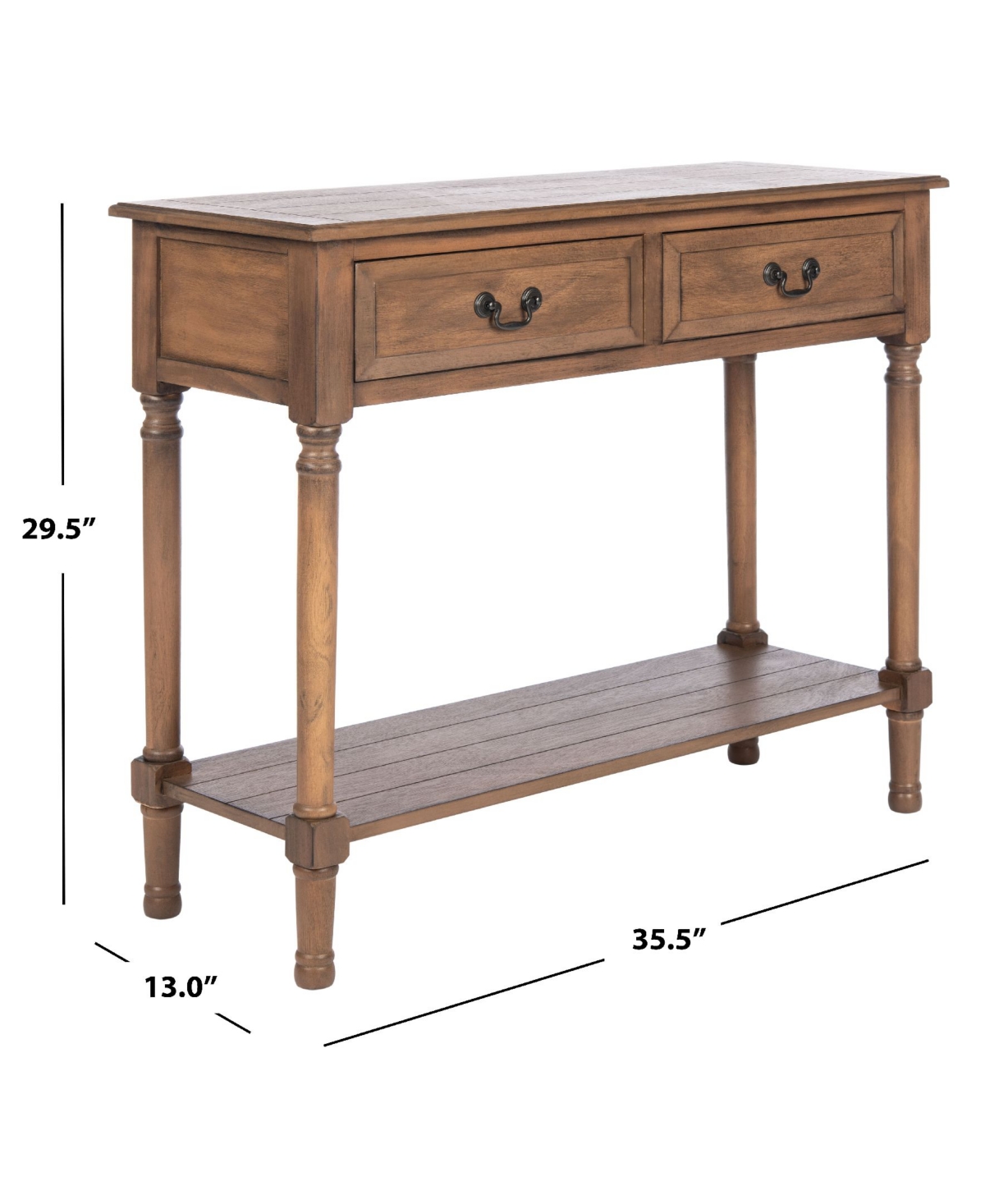 Safavieh Primrose 2 Drawer Console Table In Brown
