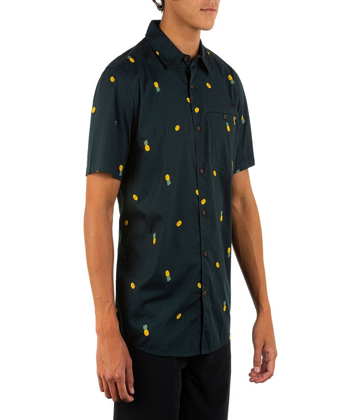 mens hurley button up shirts