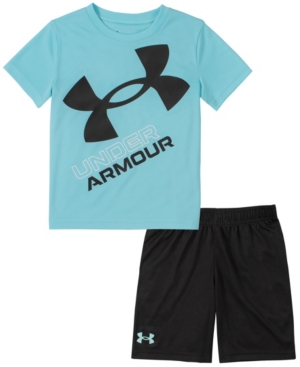 Under Armour Little Boys Slanted Logo Set