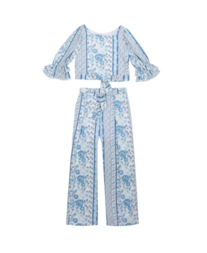 Rare Editions Big Girls Bell Sleeve Pant Set 2 Piece