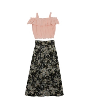 Rare Editions Big Girls Tiered Maxi Skirt Set 2 Piece