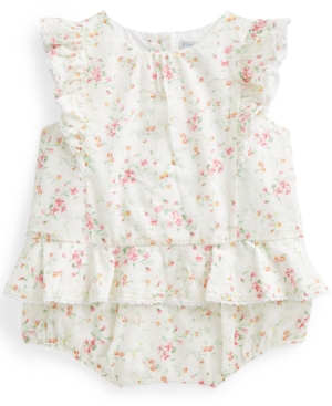 Polo Ralph Lauren Baby Girls 2-Ruffled Floral-Print Top & Bloomer Shorts Set