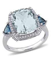 Aquamarine ring macys cheap