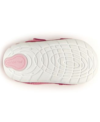 Stride Rite Soft Motion Jamie Sneaker Für Mädchen – Lila Kinderschuhe Gr. 3 US | Leichte Gummisohle | Mit Klettverschluss