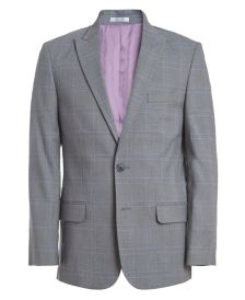 Big Boys Stretch Subtle Windowpane Jacket