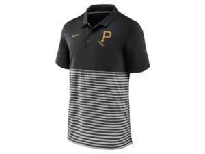 Nike Men's Pittsburgh Pirates Icon Stripe Polo Shirt