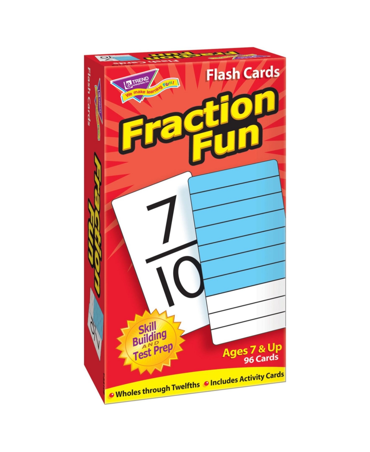 Trend Enterprises Fraction Fun Skill Drill Flash Cards In Open Misce