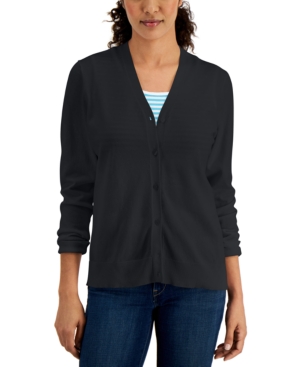 Karen Scott V-Neck Button Cardigan Created for Macy's