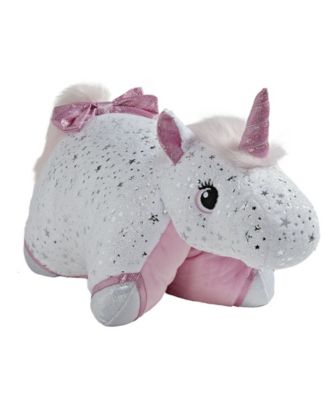 Pillow Pets Signature Glittery Unicorn Stuffed Animal Plush Toy