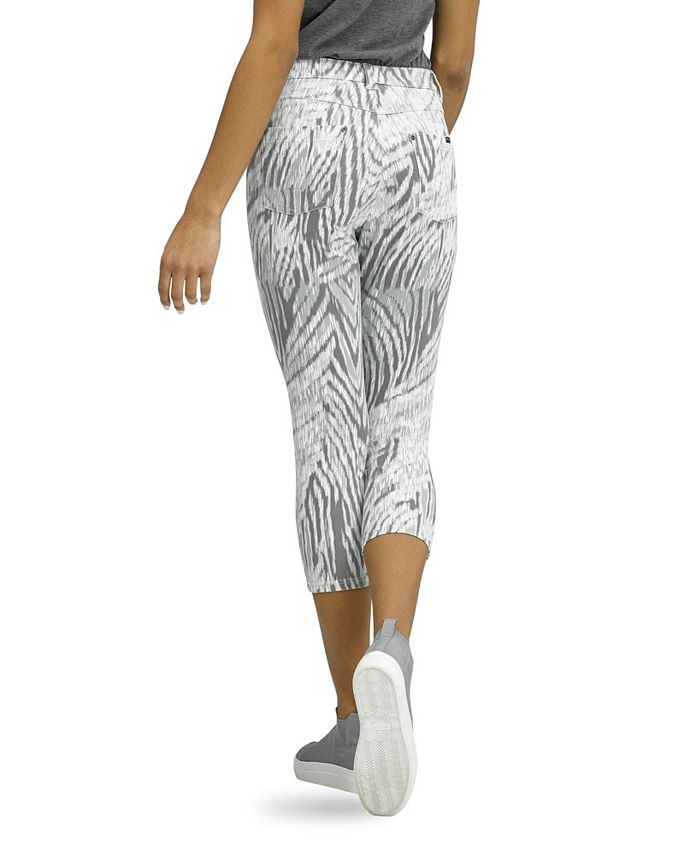 zebra denim pants