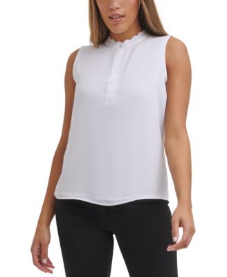 macy's calvin klein sleeveless blouse