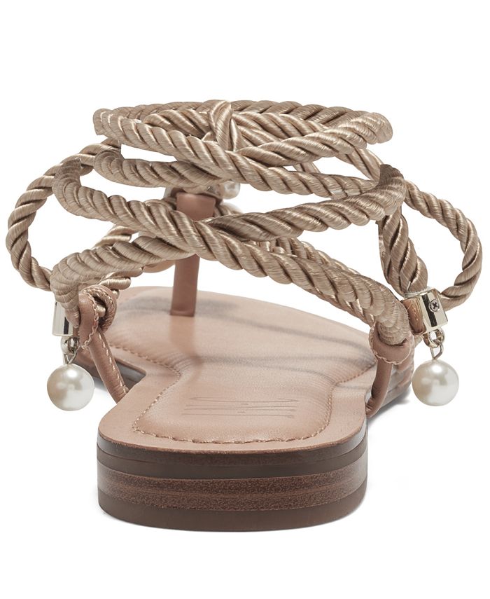 INC International Concepts Jerzi Rope LaceUp Sandals, Created For Macy
