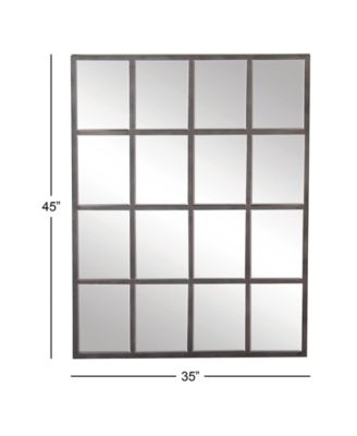 Industrial Metal Wall Mirror, 7.5" H x 51.5" L