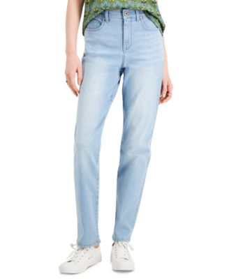 Style & Co - Petite Straight Leg High Rise Jeans