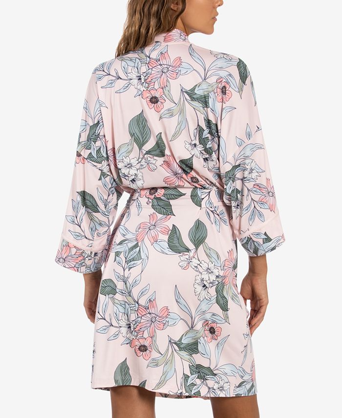 Linea Donatella Vivienne FloralPrint Wrap Robe Macy's