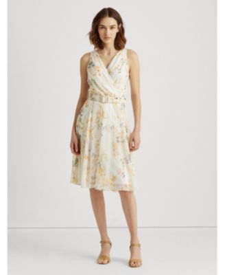 ralph lauren floral fit and flare dress