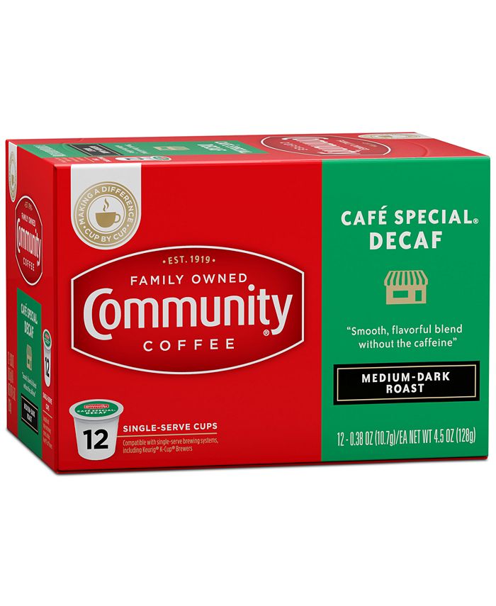Community Coffee Café Special Decaf MediumDark Roast Single Serve Pods