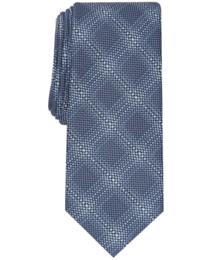 Alfani Men's Lumsden Plaid Slim Tie, Created For Macy's In Blue