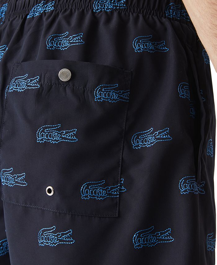 Lacoste Men's Embroidered Croc Logo Swim Trunks & Reviews - Swimwear ...