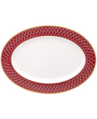 Crochet Oval Platter, 14"