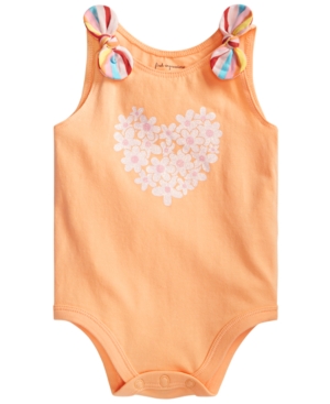 First Impressions Baby Girls Daisy Heart Bodysuit Created for Macy's