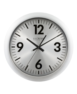La Crosse Technology Clock 11.5" Jett Analog Quartz Wall Clock In Silver- Tone