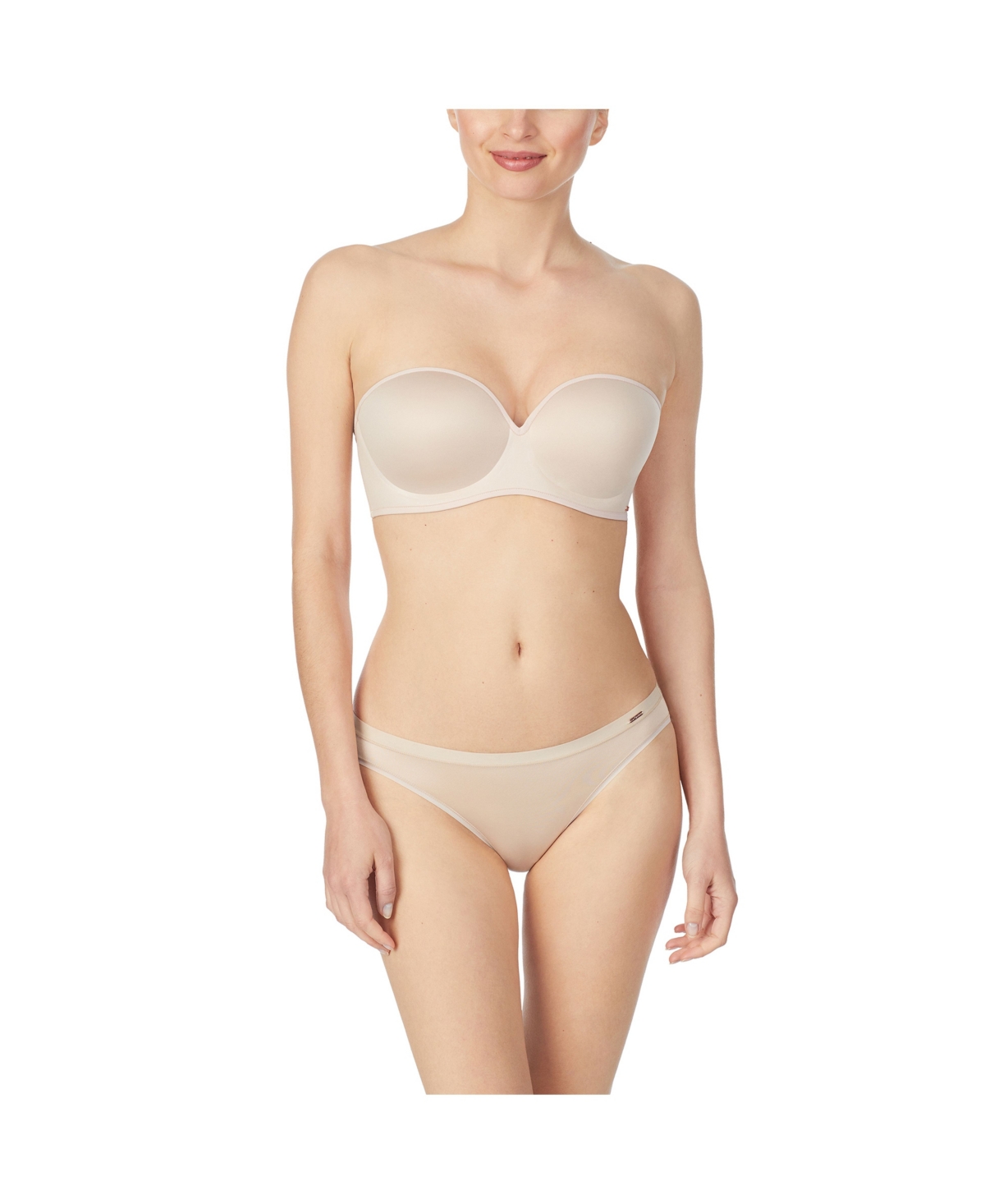 Le Mystere Clean Lines Strapless Underwire Bra In Tan/beige