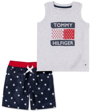 Tommy Hilfiger Baby Boys 2-Pc Tank Top & All-Star Drawstring Shorts Set