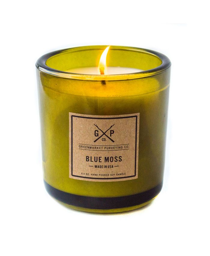 Greenmarket Purveying Co. Balsam and Feather Blue Moss Soy Candle, 8.5