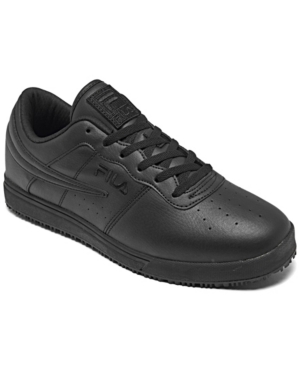 Fila Men's Vulc 13 Low Slip-resistant Work Sneakers From Finish Line In Black