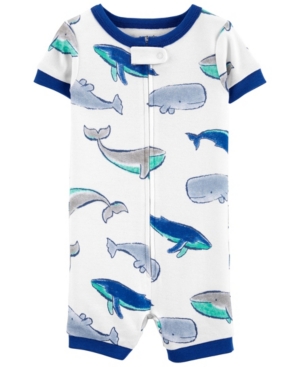 Carter's Baby Boys Whale Cotton Romper Pajamas