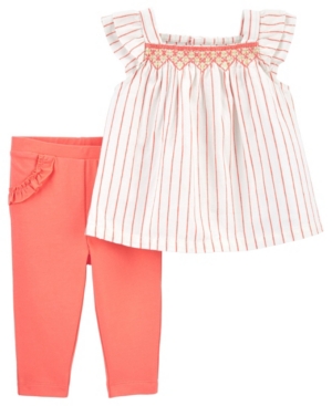 Carter's Baby Girls Flutter Top and Pant Set 2 Pieces