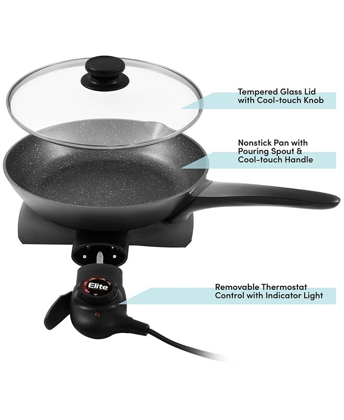 Elite Gourmet 10" Electric Skillet with Handle & Reviews Small