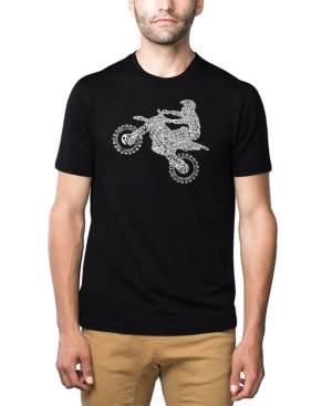 La Pop Art Men's Premium Blend Word Art Freestyle Motocross Fmx T-shirt In Black