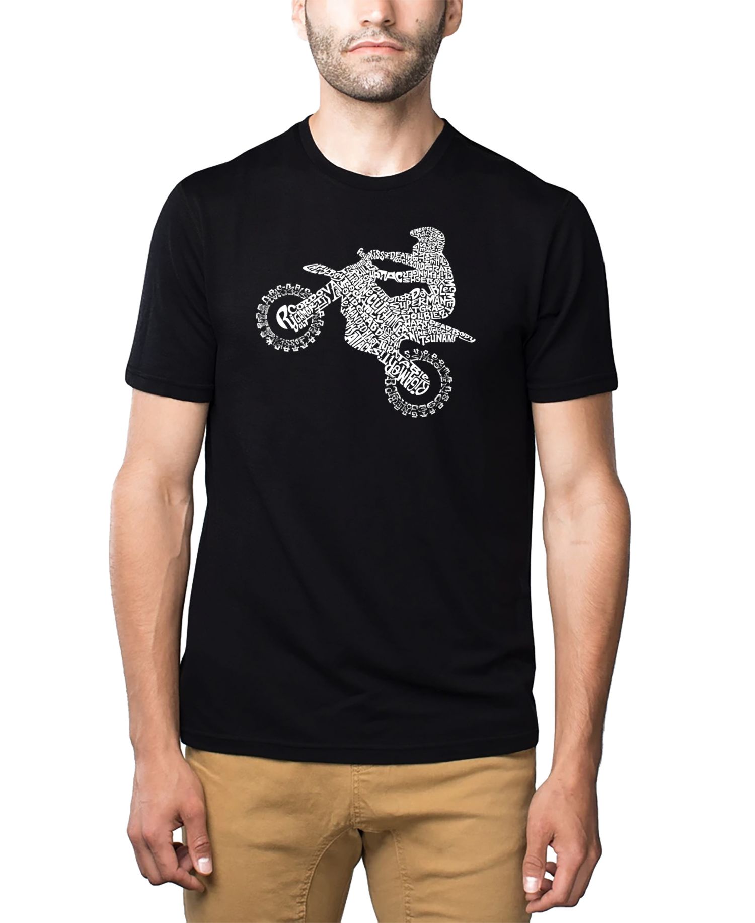 Men's Cotton/Poly Blend Word Art Freestyle Motocross FMX T-shirt