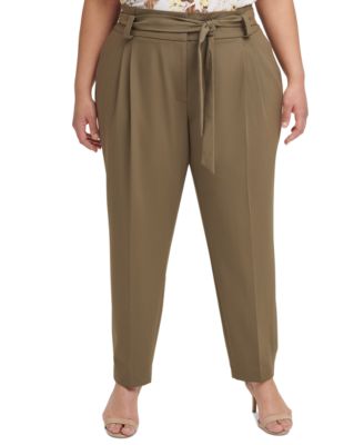 Calvin Klein - Plus Size Tie-Detail Pants