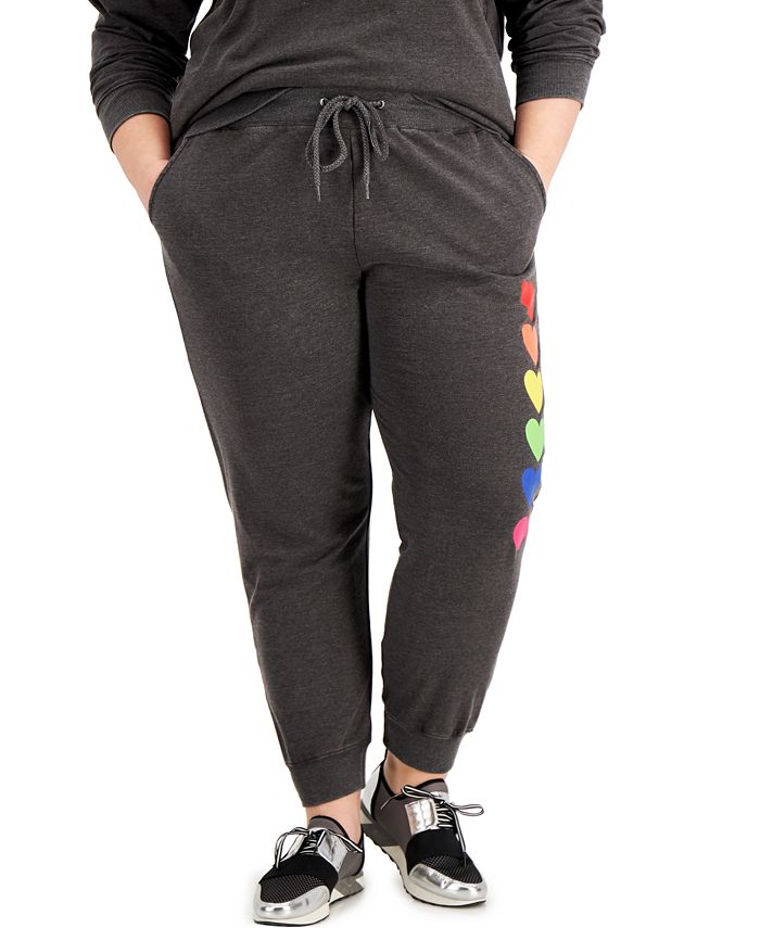heart print joggers