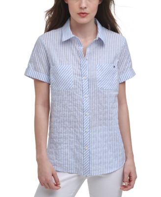 tommy hilfiger women's camp shirt