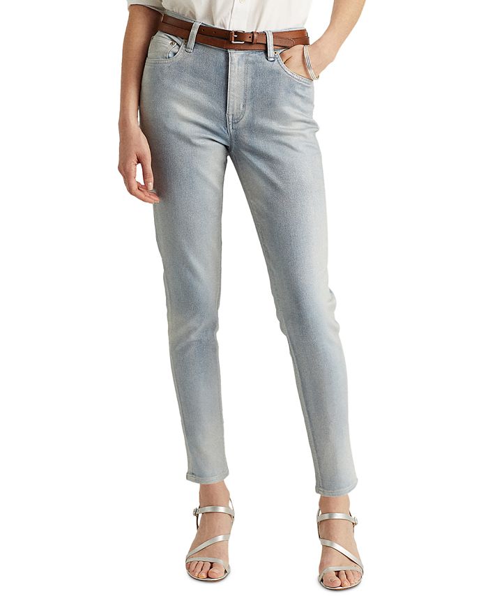 Lauren Ralph Lauren High-Rise Skinny Ankle Jeans - Macy's