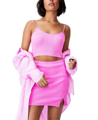 cotton on satin mini skirt