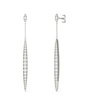Charles & Colvard - Moissanite Drop Earrings 1 ct. t.w. Diamond Equivalent in 14k White Gold