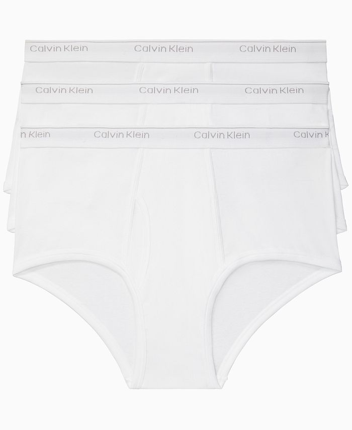 Calvin Klein Men's Cotton Classics Briefs - 3 Pack, White, Large