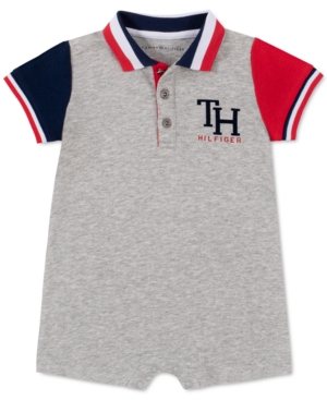Tommy Hilfiger Baby Boys Signature Polo Romper