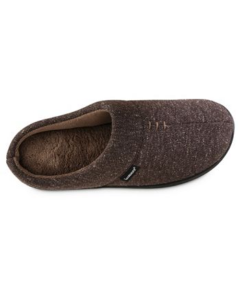 Men's isotoner heather hotsell knit preston hoodback slippers