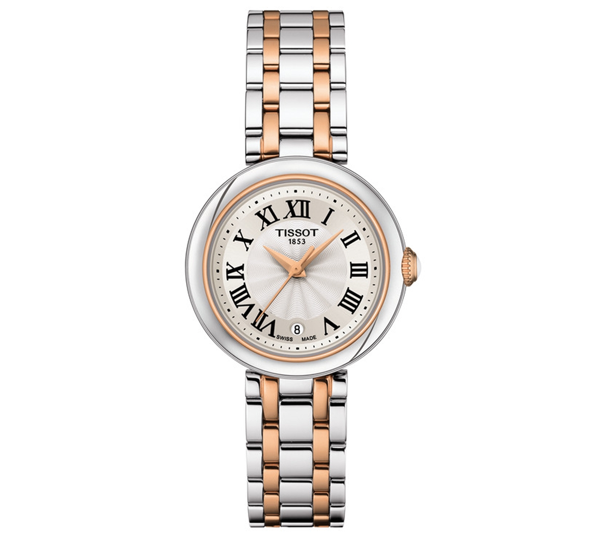Tissot Women's Swiss Bellissima Two-tone Stainless Steel Bracelet Watch 26mm In White